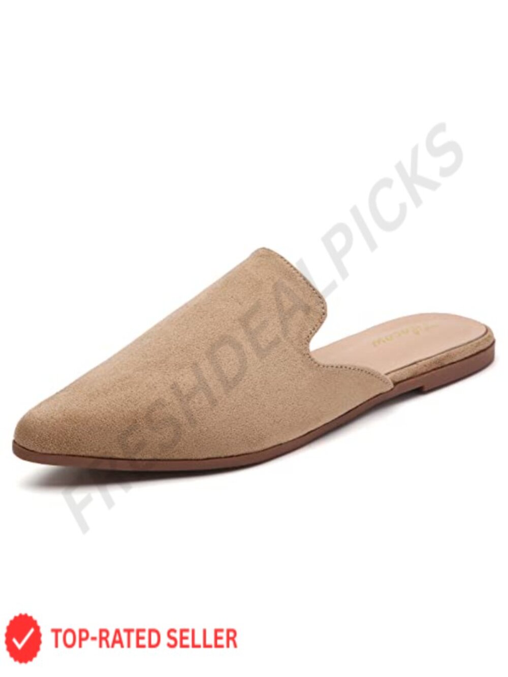 Pointed Toe Mules Slip On Backless Flats Women Office Comfort